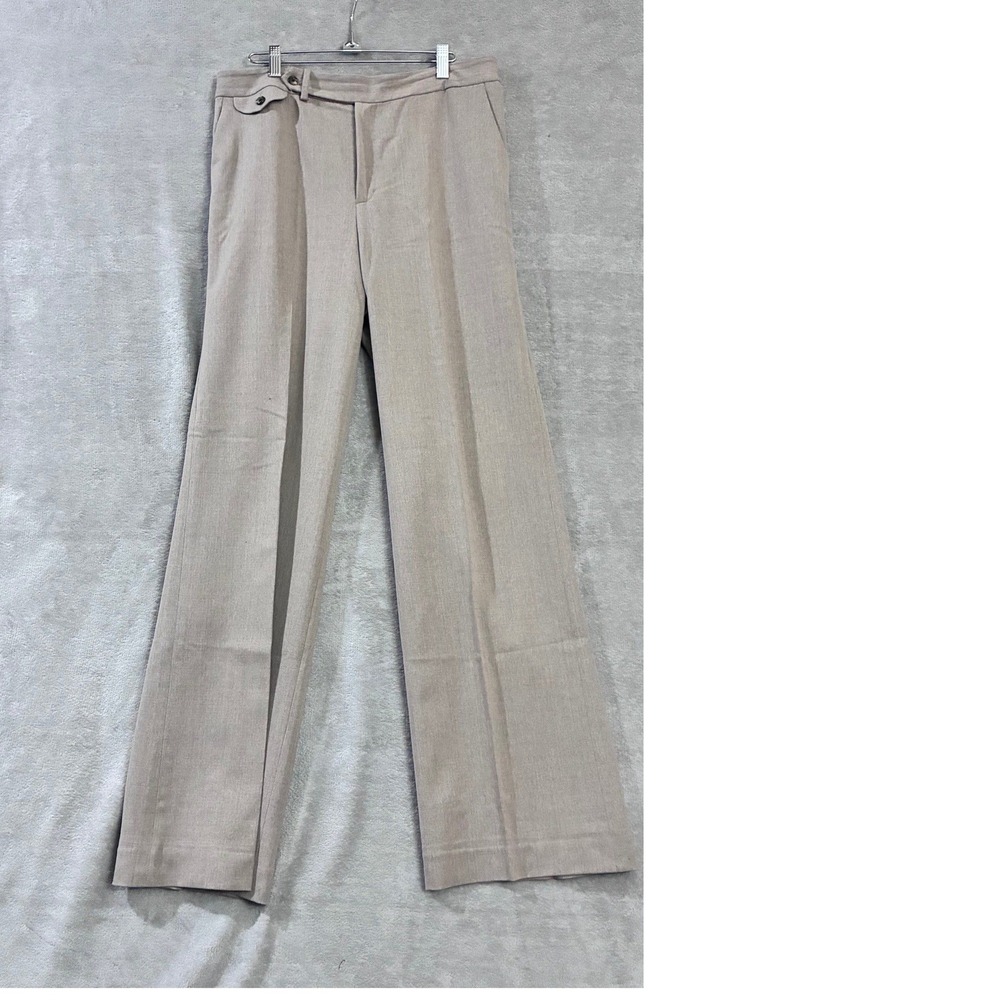 Lauren Ralph Lauren Trousers Womens 12 Wool Blend Wide Leg Capsule Quiet Luxury
